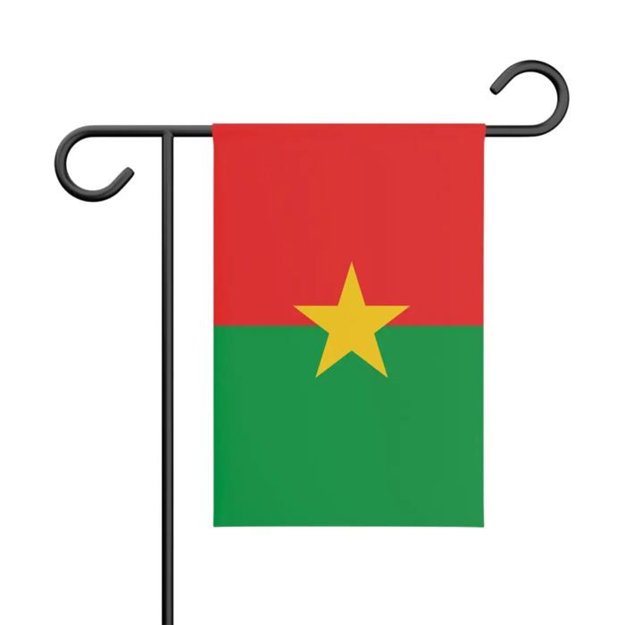 Drapeau - Burkina Faso - 32 X 47.5 Cm - Polyester - Impression Recto/verso - Jardin Extérieur