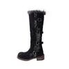 Utopia long snow boots women's winter new Russian high tube buckle thick velvet fashion warm cotton shoes