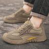Summer Men Vintage Labor Protection Shoes Outdoor Lightweight Breathable Low-top Sneakers Loafers Wear-resistant Men Works Shoes