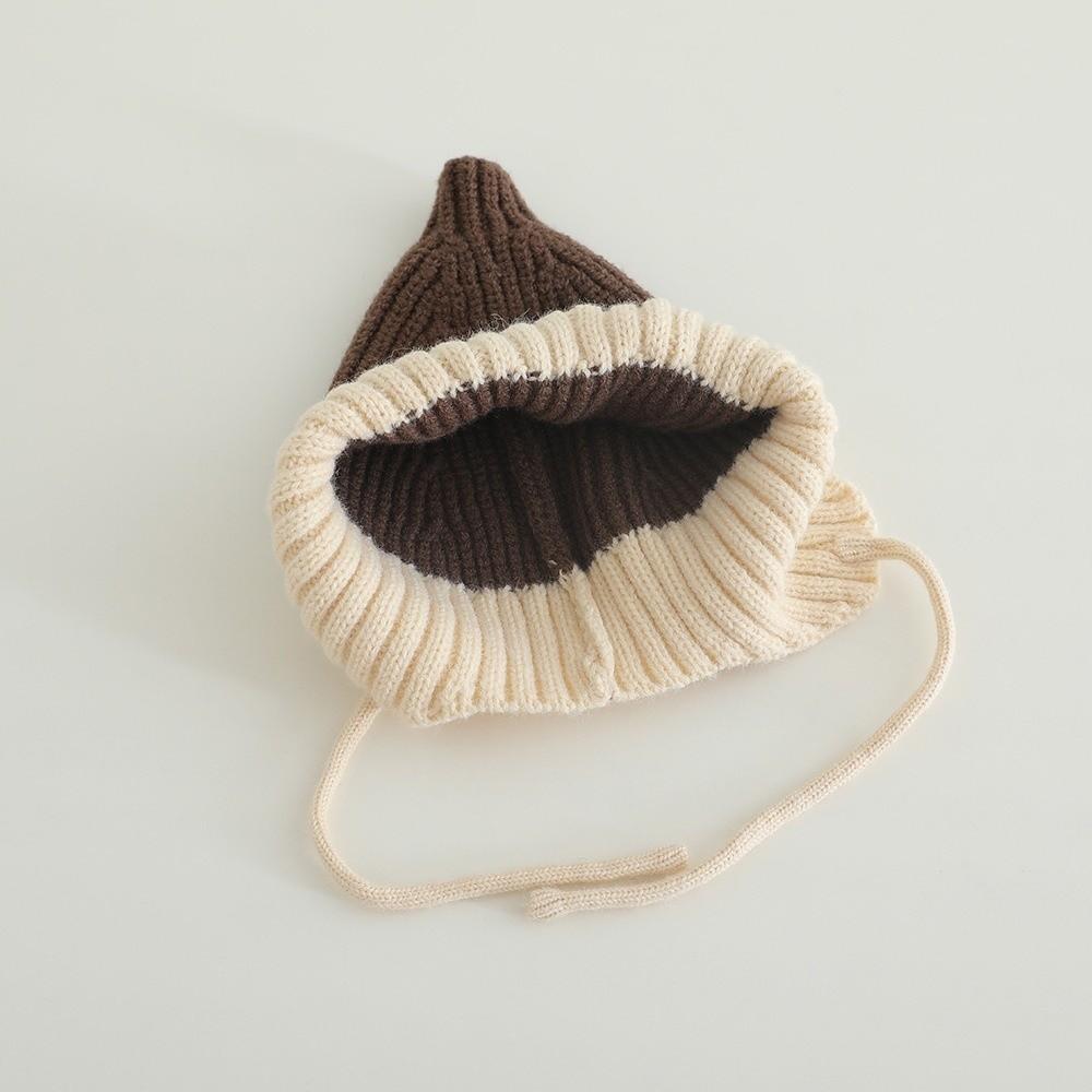 Cute Mushroom Knitted Beanie Cold Proof Ear Protection Hat Fashion Kids Winter Hat for Children