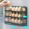 Reversible Egg Storage Box for Refrigerator Door - Food Grade Organizer Tray