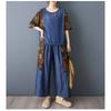 DIMANAF 2026 Plus Size Pants Suits Women Sets Suits Vintage Loose Tops Shirts Long Pants Cotton Casual Clothing Summer