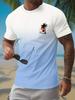 Hawaii Strandmuster 3D Gedrucktes T-Shirt Sommer Outdoor Lässig Täglich Kurzarm Oberteil Herren Mode Trend Personalisiert Rundhals Kleidung