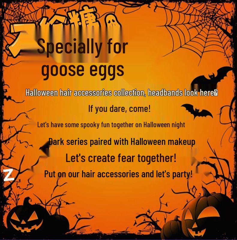 Halloween Witch Headband: Ghost Festival Dark Party Decoration with Skull, Pumpkin, and Funny Lace Bow Antlers Hair Accessories