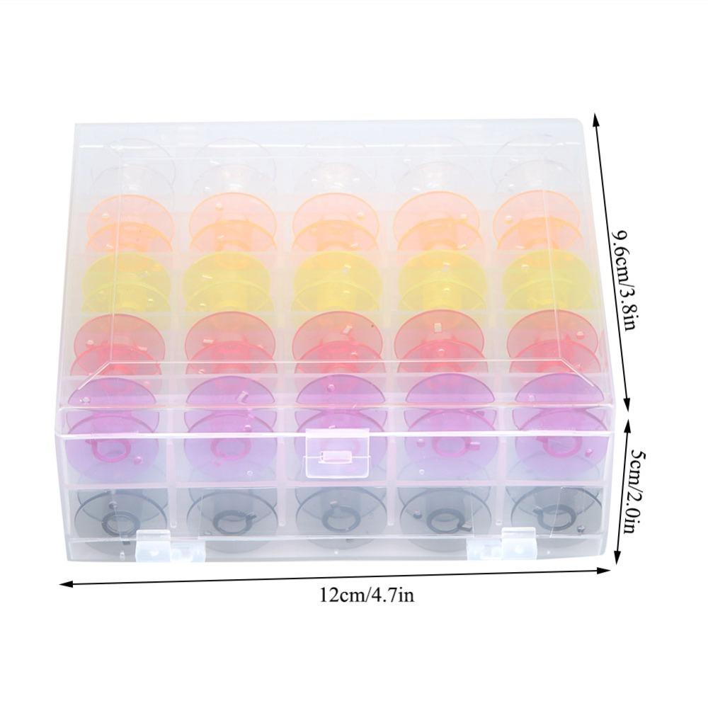 50Pcs Sewing Tool Plastic Sewing Bobbins Colorful 50pcs Sewing Spools Universal Bobbins Set Household