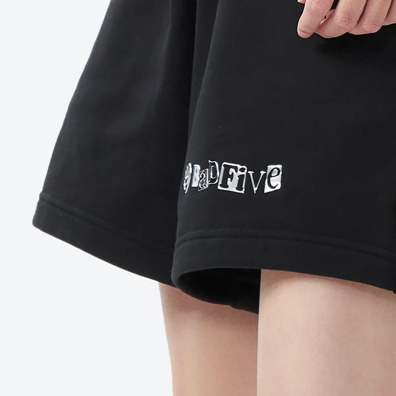 Li Ning Badfive Printed Loose Straight Shorts Women Shorts Black AKSS374-2