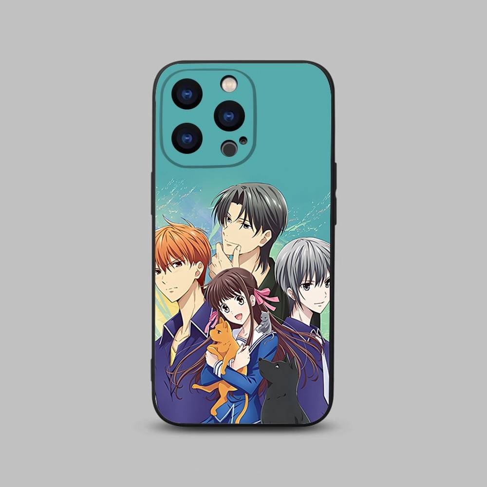 F-Fruit Anime B-Baskets Phone Case For iPhone 17,16,15,14,13,12,11,Pro,Max,Plus,X,XS,SE4,E,Mini,Soft Black Case