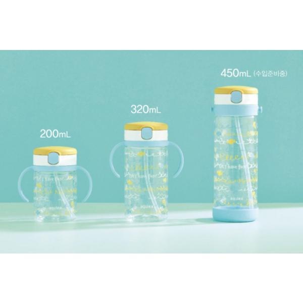 Richell AQ straw cup 200ml, 1 piece, yellow