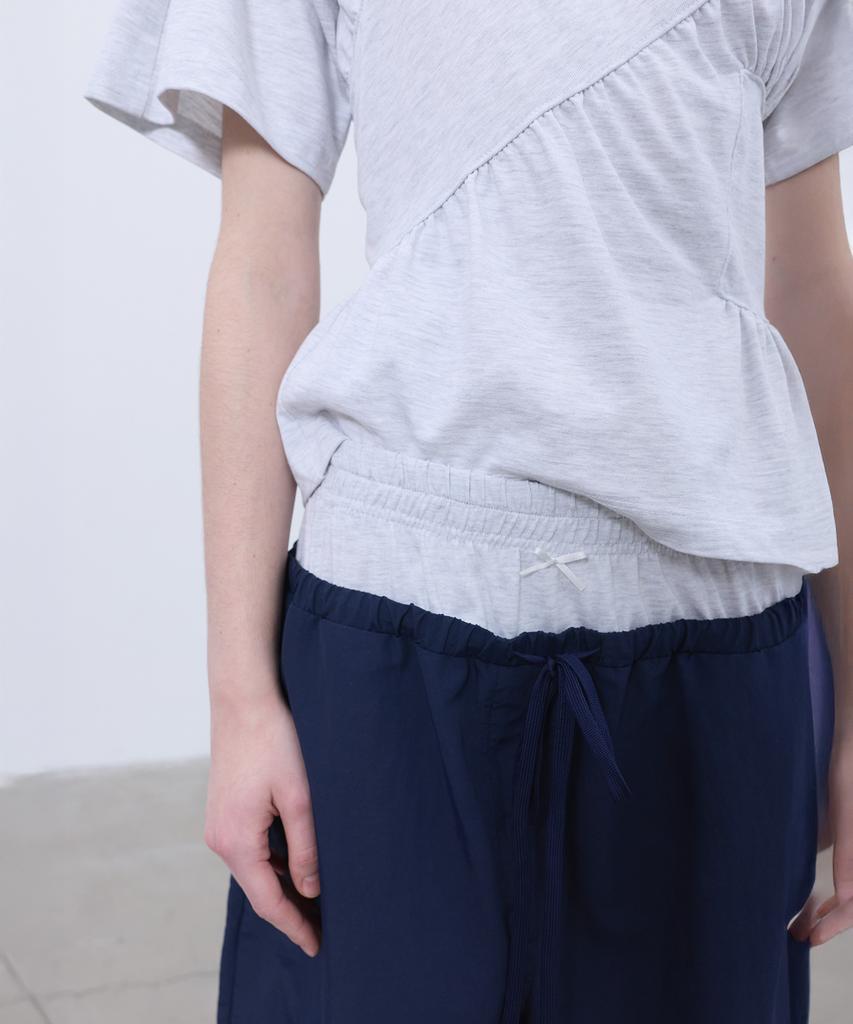 LCDC™ Shirring T-Shirt (Light Gray)