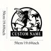 Customizable Fairy Metal Surname Sign 1pc Black Iron Art Hot Sale for Home Living Room Outdoor Patio Decor