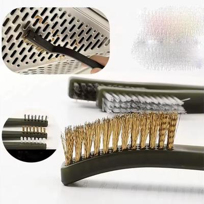 Double Ended Wire Brush/Nylon Hook Rust Proof Paint Metal Cleaner Multifunctional Cleaning Brush Sturdy And Durable Cleaning Set
