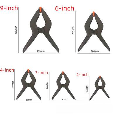 Yunbei Nylon A-Clamp: Strong Spring Woodworking & Photography Background Clamp (2/3/4/6/9-inch)