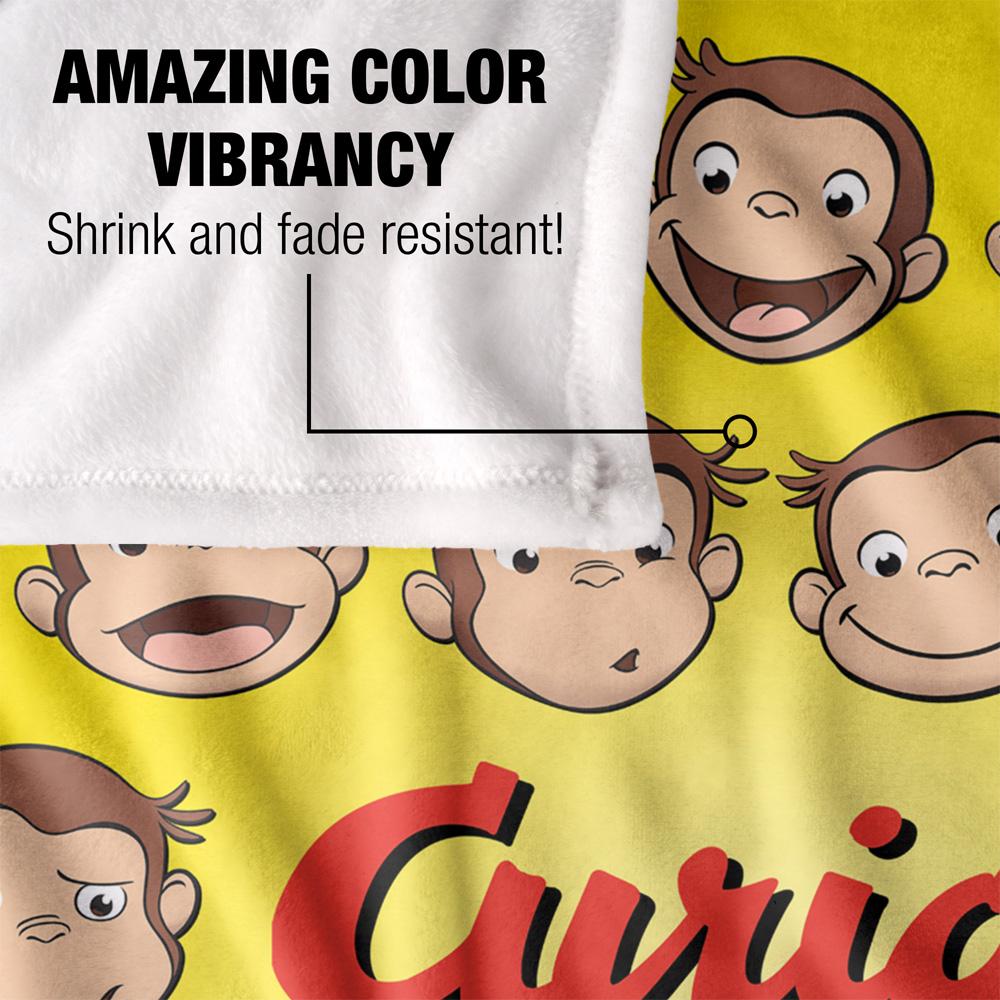 Curious George Silky Heads Supersoft Blanket