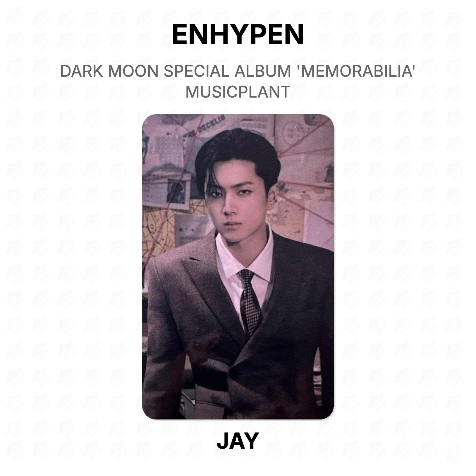 ENHYPEN DARK MOON СПЕЦИАЛЬНЫЙ АЛЬБОМ  MEMORABILIA  MUSICPLANT Официальная фотокарточка JAY