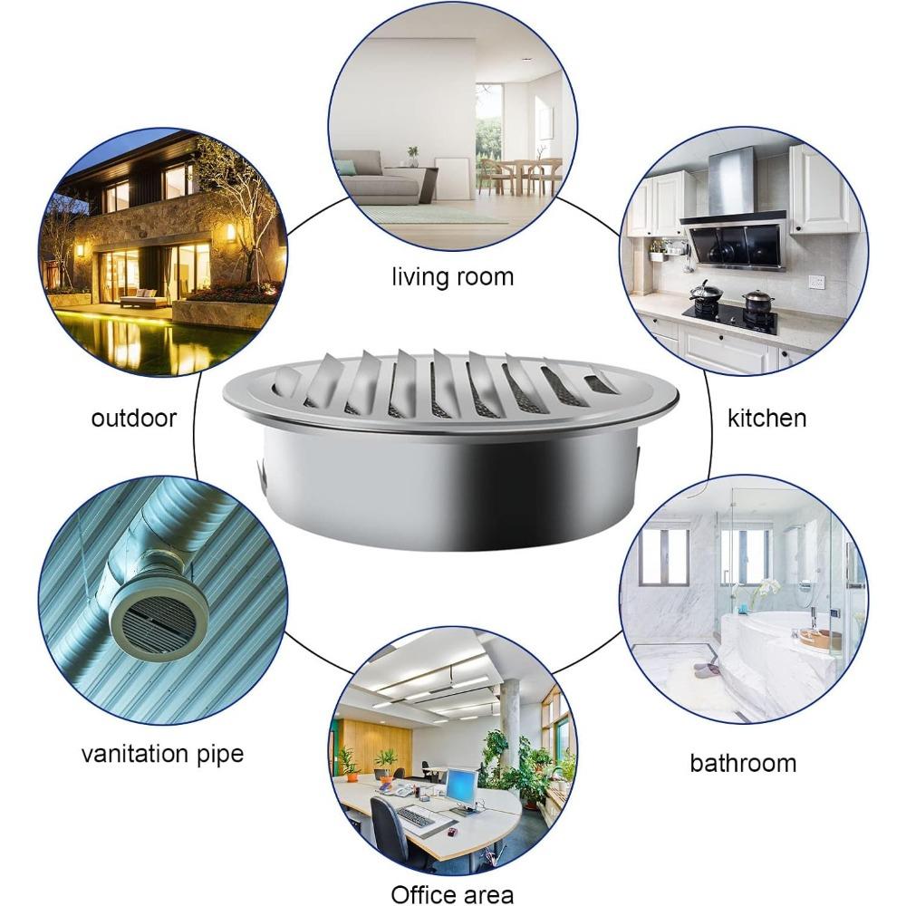 Ventilasjon Vindtett Hette Skorstein Luftbeskytter Baderom Avtrekksventiler Rørutløp Tilbehør Trippelvegghetter Regn 70mm