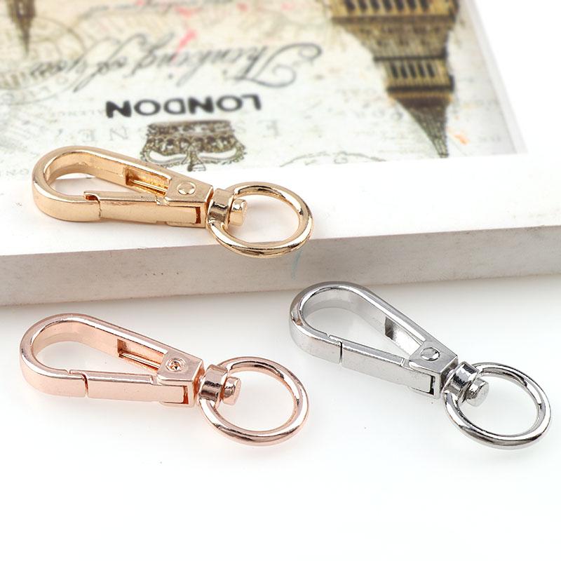3/10 pcs Swivel Lobster Clasp Hooks Keychain Split Key Ring Connector for Bag Belt Dog Chains DIY Jewelry Making Findings