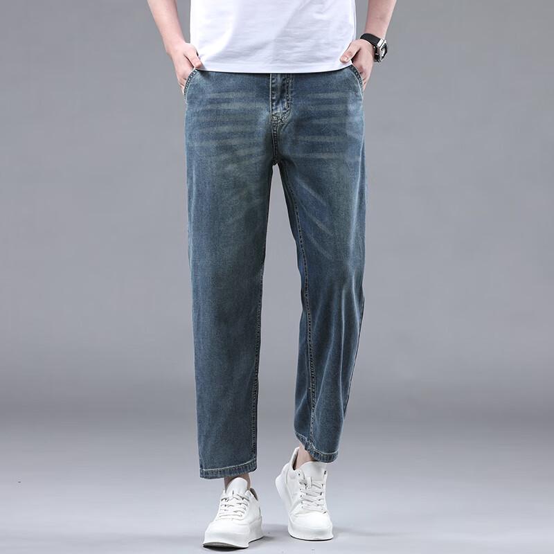 

Мужские летние укороченные джинсы прямого кроя Yiliteng 40