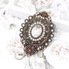Boho Crystal Flower Brooch Metal Scarf Christmas Gift Vintage Wedding Jewelry Women's Brooch