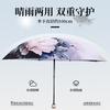 Double-layer sun umbrella vinyl sunscreen UV protection parasol double-sided printing weather and rain manual umbrella female