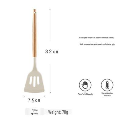 Utuo Silicone & Wood Cooking Utensil Set