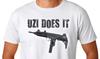 Uzi Does It  Funny Gun Rights 2nd Amendment TShirt 100 Cotton ONeck Summer Short Sleeve Casual Mens Tshirt Size S3XL