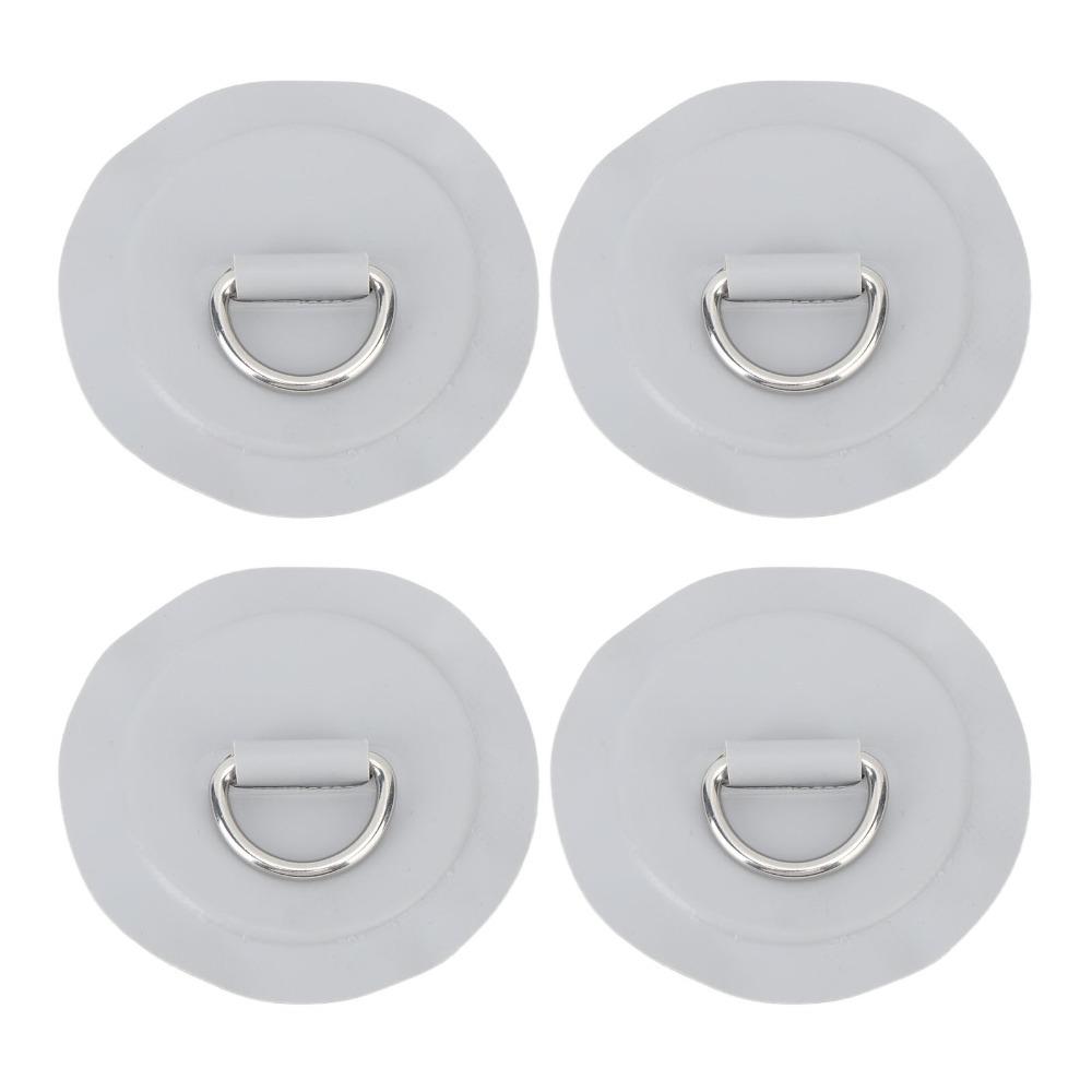 4PCS Round D Ring Patch 3.1 Inch Kayak D Ring for Surfboard Stand Up Paddleboard