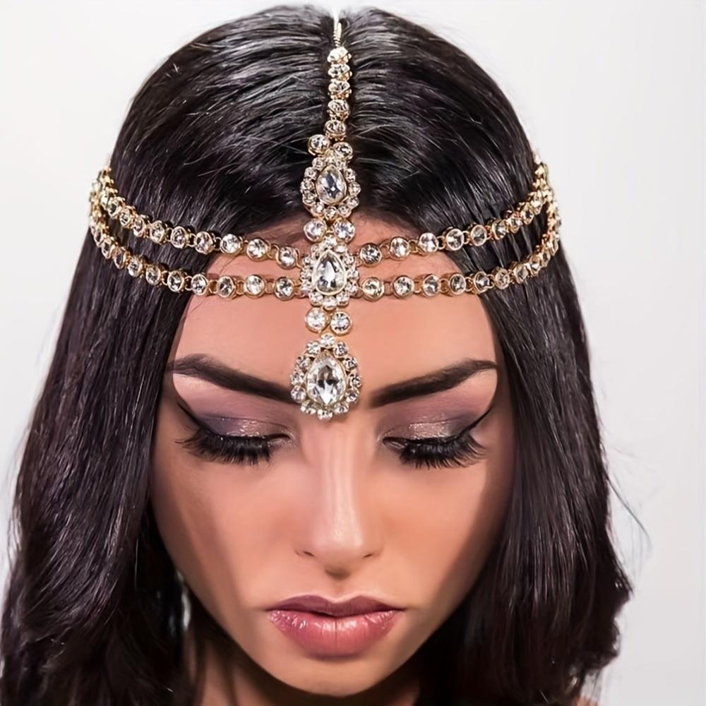 Light Luxury Multi-layer Forehead Chain, Fashionable Water Droplet ...