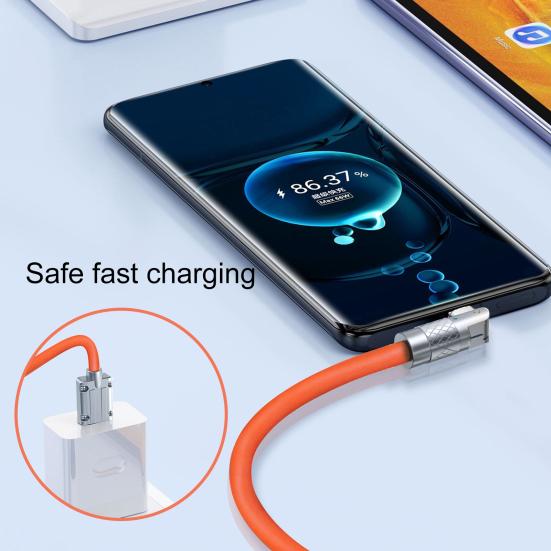 120cm Charging Cable Indicator Zinc Alloy High-power Rotatable 120W USB To Type-C Fast