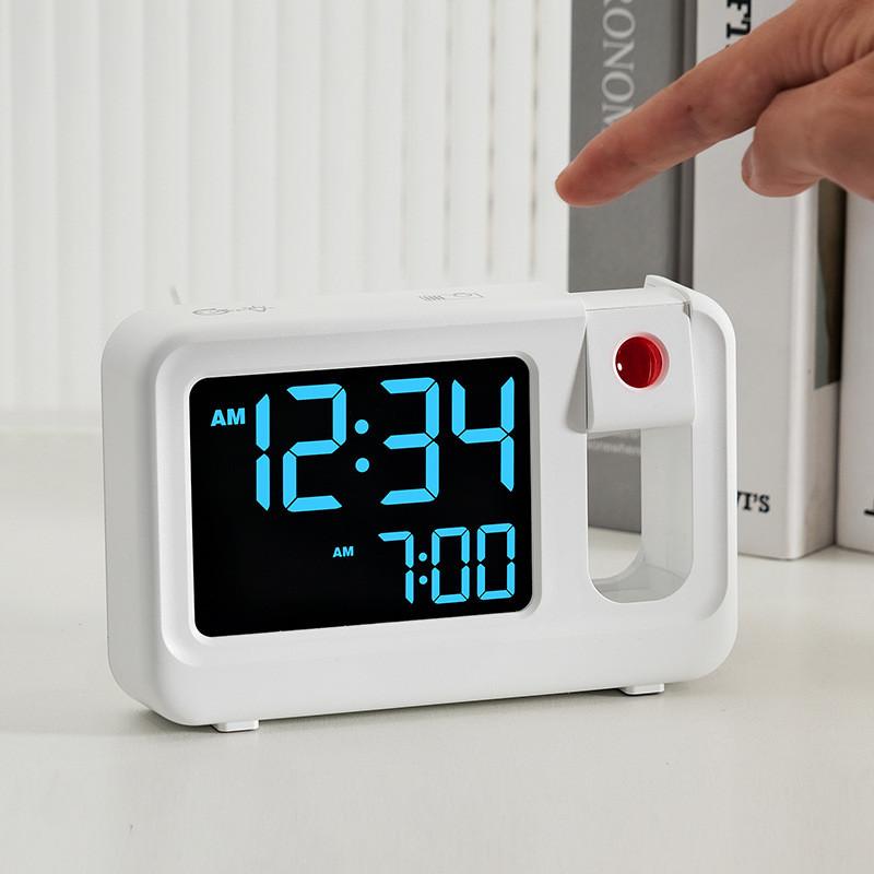 Minimalist Lcd Table Clock With Calendar And Alarm For Living Room Use