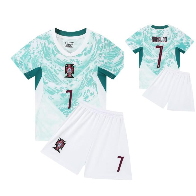 27 Portugal Away Game No. 7 Football Jersey Children'S Clothing Adult Set Size 16-2Xl with Exquisite Accessories