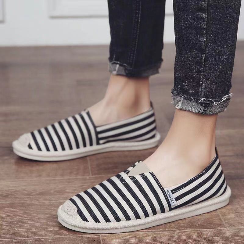 

Корейская версия мужской обуви лето старые пекинские тканевые туфли холщовые универсальные трендовые на одном педале ленивые рыбацкие дышащие тонкие одинарные туфли 39