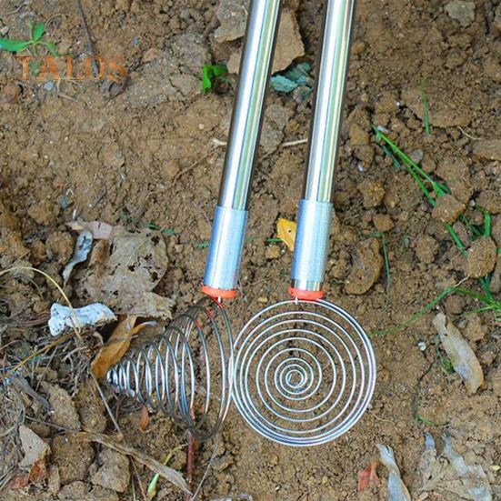 Coletor de Nozes de Aço Inoxidável Apanhador de Amendoins 107cm/42,13polegadas Pegador de Ovos Flexível Ferramenta Multifuncional para Fazenda Jardim para Colheita de Batatas Coleta de Cascas