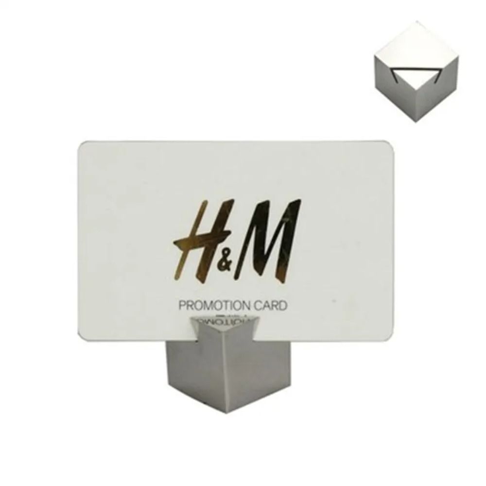 Stainless Steel Card Holder Funny Number Sign Holder Display Stand Menu Memo Holder Menu Card