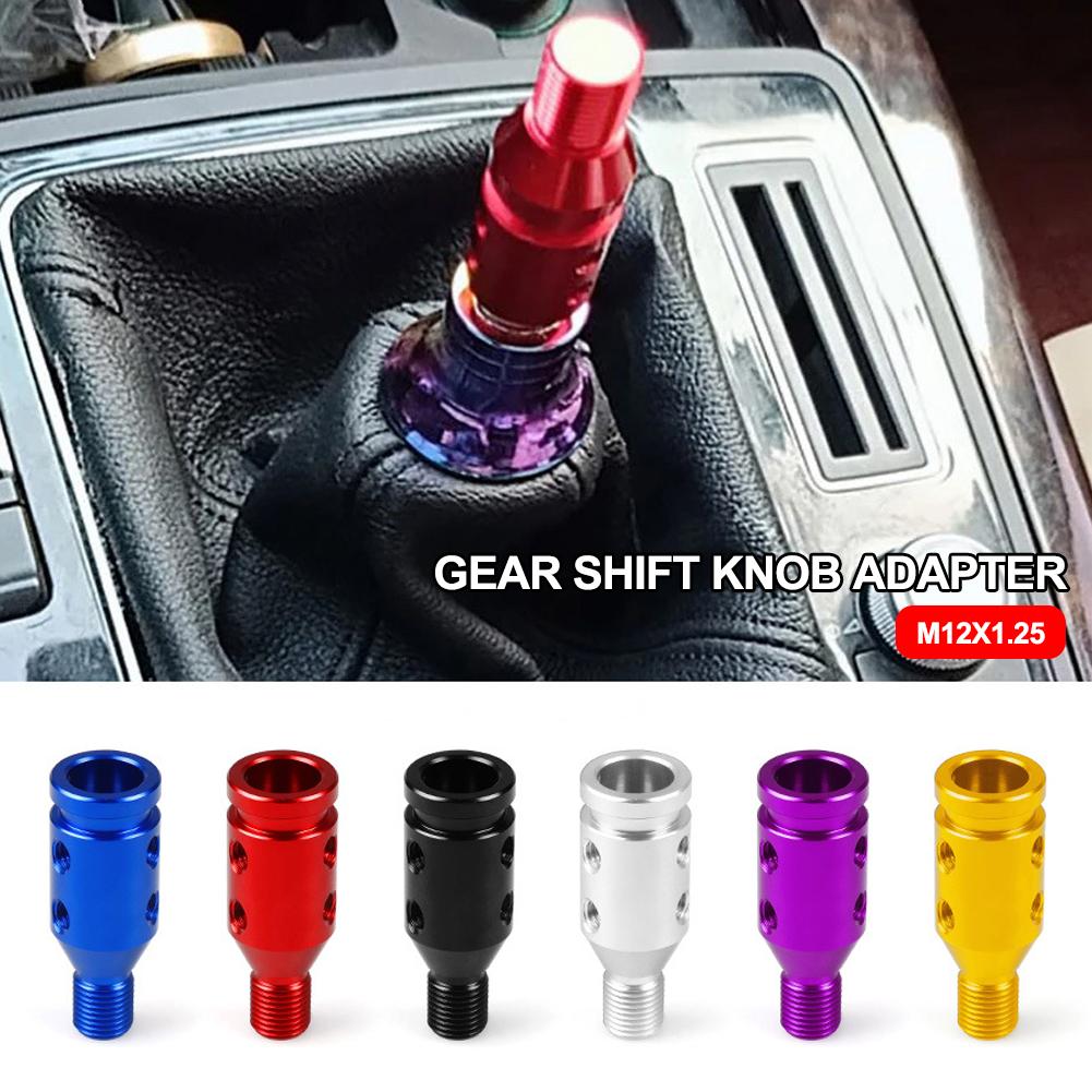 Universal Car Manual Gear Shift Knob Adapter Aluminum Alloy for M12x1.25 Thread for BMW Honda Shift Knob