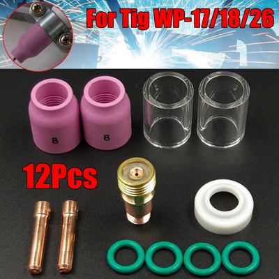 TIG Welding Torch Stubby Gas Lens Pyrex Cup Kit For WP17//18//26 2.4mm 3//32 New