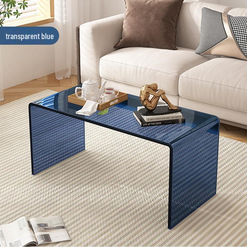 Transparent Acrylic Coffee Table - Nordic Side Table for Living Room, Bedroom, or Bay Window.