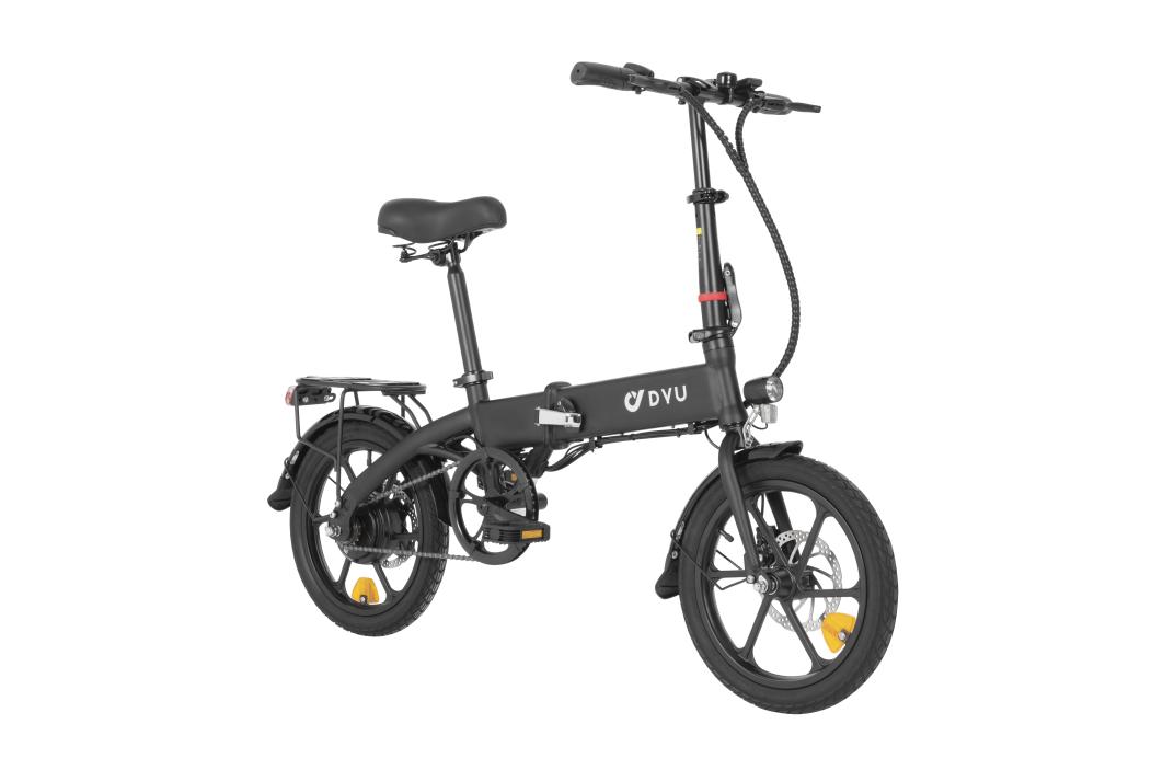 Bici elettrica pieghevole DYU A1F Pro – autonomia 40 km, batteria integrata da 7,5 Ah, motore da 250 W, pneumatico da 16 pollici – bici da pendolare in lega di alluminio leggera, nera nero