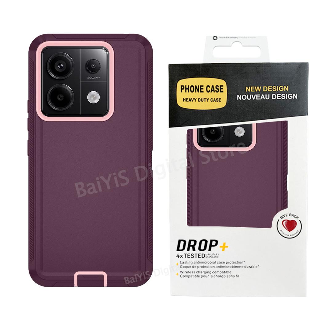 Custodia Robusta Ibrida OTT Defender per Xiaomi Redmi Note 15 13 Pro Plus 4G 5G 15C 13R - Copertura Protettiva Antiurto a 3 Strati