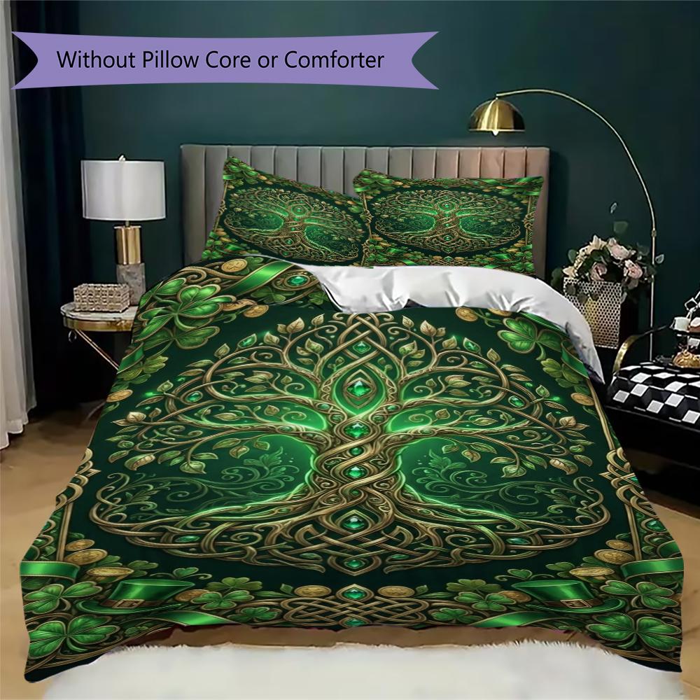 Tree of Life Pattern Bedding uilt Set uilt Cover Pillowcase Home Decoration Birthday Gift (1 * duvet cover + 2 * pillowcase  without core)144