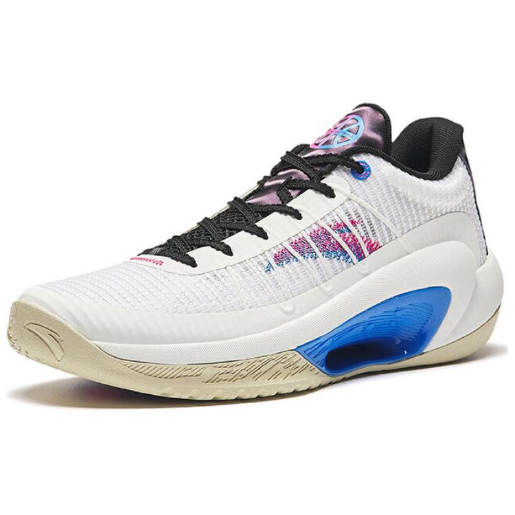 Anta Three Points Rain Lite V2 Shock Absorption Low Top Basketball Shoes Men Sneakers White Black Red 112431603Q-4