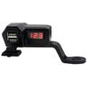 Motorcycle Multifunctional Dual USB Mobile Phone Charger Adapter with Voltmeter