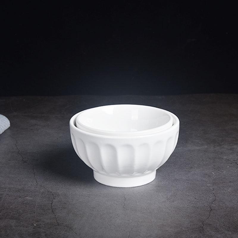 Pure White Ceramic Multi-Purpose Bowl for Noodles, Ramen, Soup, Desserts, Porridge, Vegetables, and Rice.