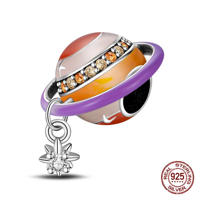 100% Copper Space Travel Spaceship Astronaut Beads Fit Originalwomen Bracelet Diy Jewelry Making Gift