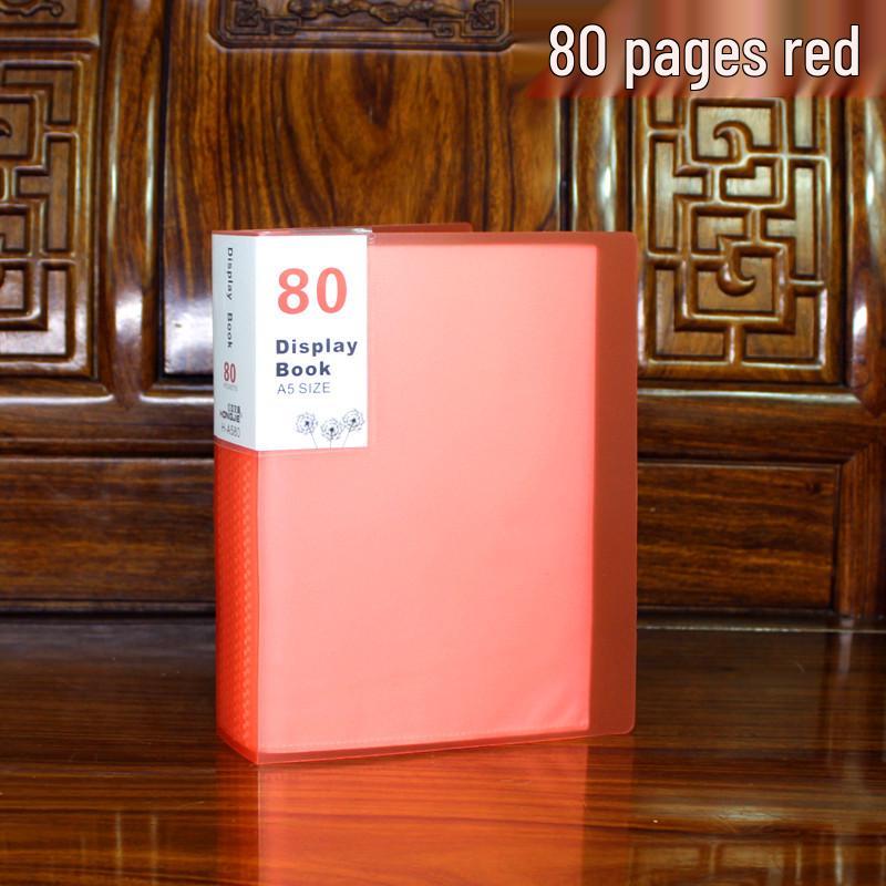 A5 Vícevrstvý průhledný držák na dokumenty se 40/60/80/100 kapsami na účtenky a pro třídění.