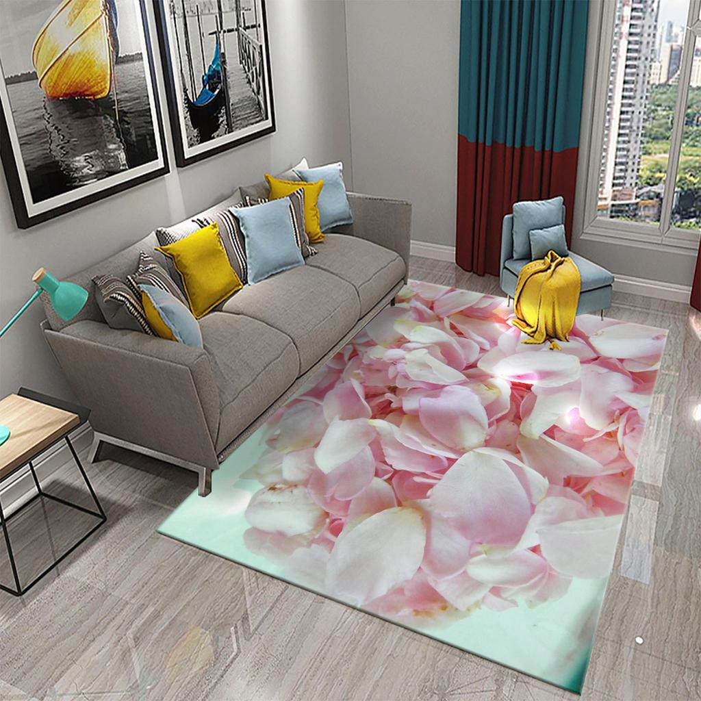 Kitchen Bathroom Entrance Bathroom Non-slip Carpet Living Room Bedroom Decorative Floor Mat Colorful Petal Carpet