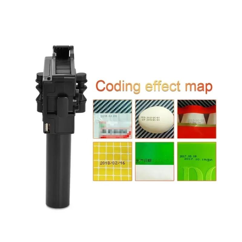 EU Smart Handheld Inkjet Printer Clear/Fast Print: Production Date, Batch No.,Graphics Portable, Easy-Use For EU Packaging/Labels