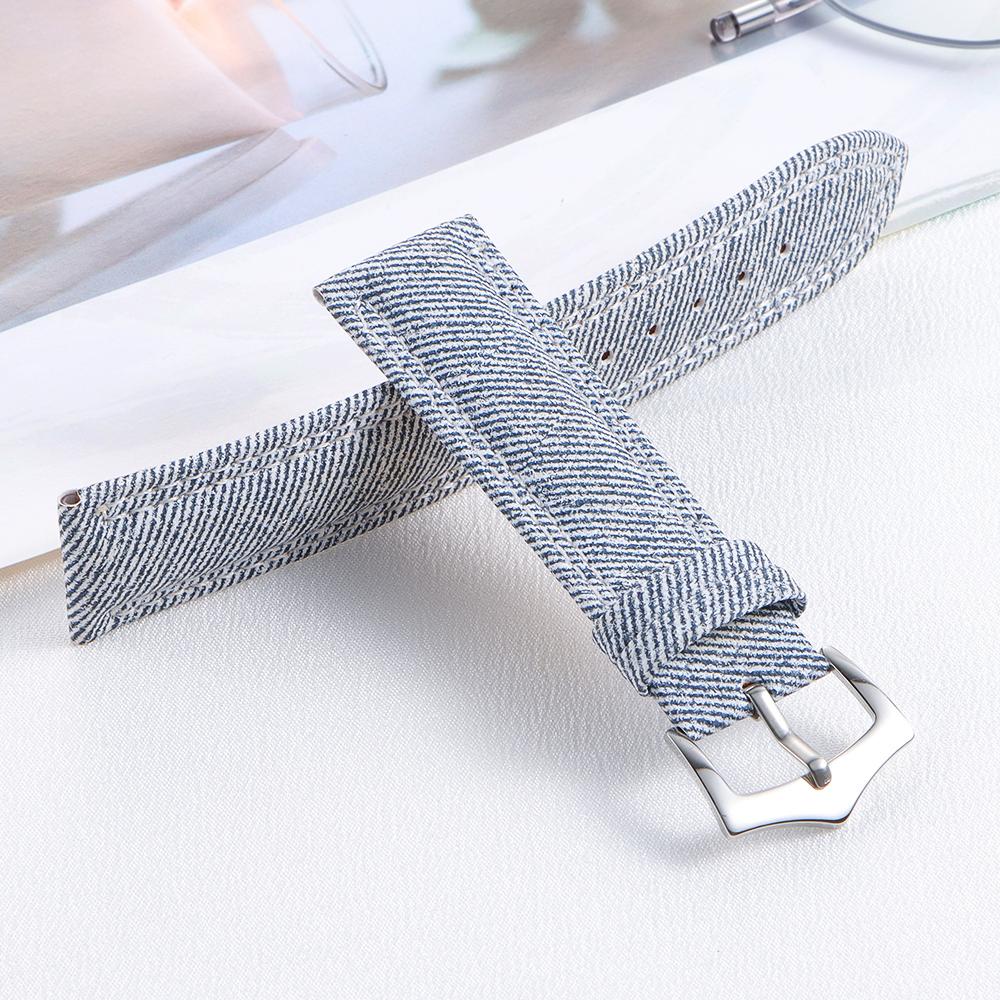 18mm 20mm 22mm Canvas Soft Watchband Denim Nylon Watch Straps for Men Women Business Universal Bracelets Vintage Wristband Belt