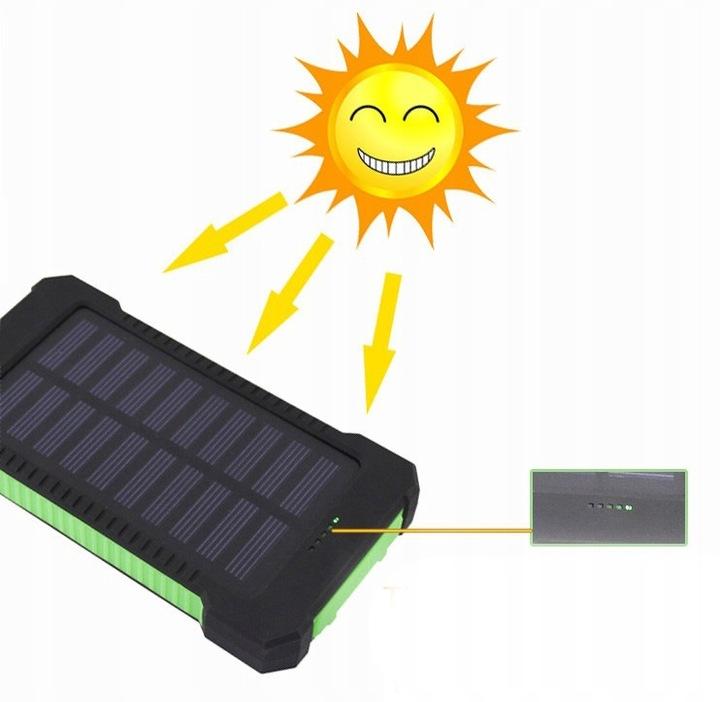 Powerbank Power Bank 20000Mah Solarny Uniwersalny Latarka Moc Model 2024