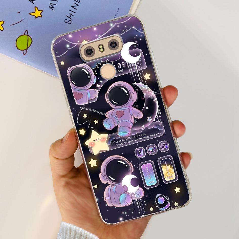 For LG G6 Plus Case LGM-G600K Phone Cases Popular Flower Soft Silicone Clear Protective Shell For LG G6 G 6 LG6 LGG6+ Back Cover