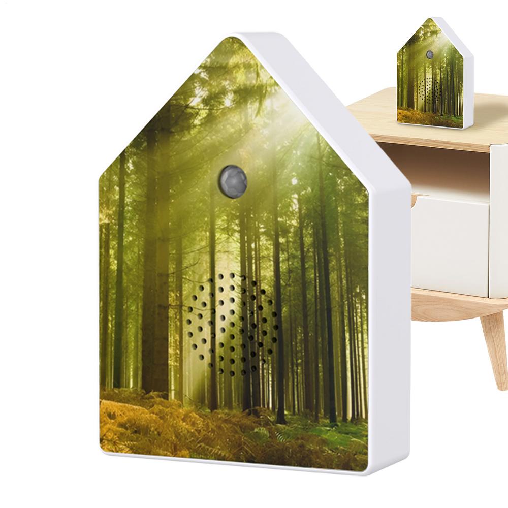 Singing Bird Box White Noise Music Device with Timer Bird Chirping Box with Motion Sensor for Home Garden Bedroom Bathroom Yoga